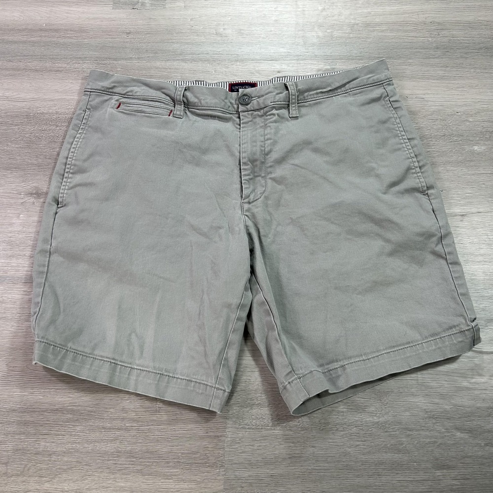 UNTUCKit Shorts Mens‎ 36 Gray 9" St Vincent Chino Casual Stretch Flat Front